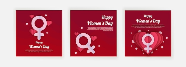 Womens Day Banner Vector template for cards posters flyers and other users