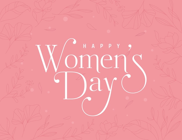 Womens day celebration lettering style background