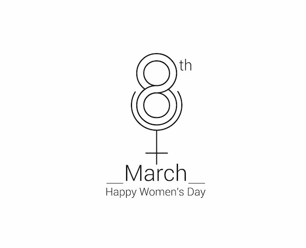 Womens day greeting card design