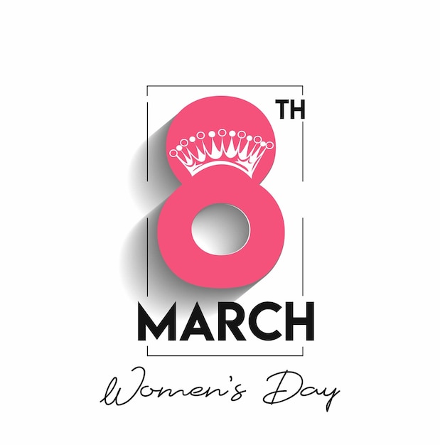 Womens day greeting card design