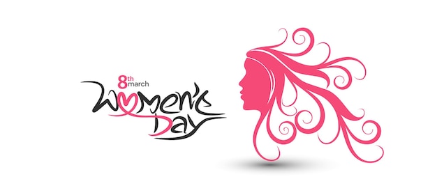 Womens Day Greeting Card Design.