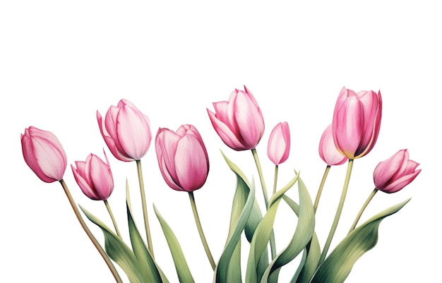 Womens Day Greeting card with tulips