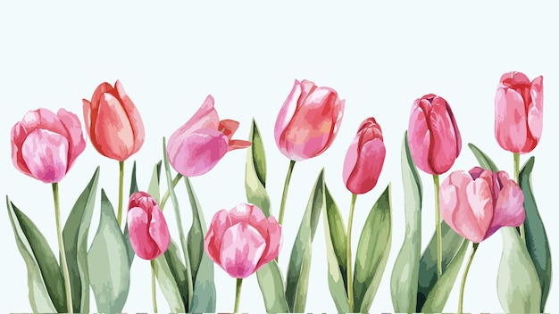 Womens Day Greeting card with tulips