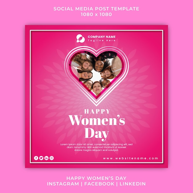 Vector womens day social media post editable vector file