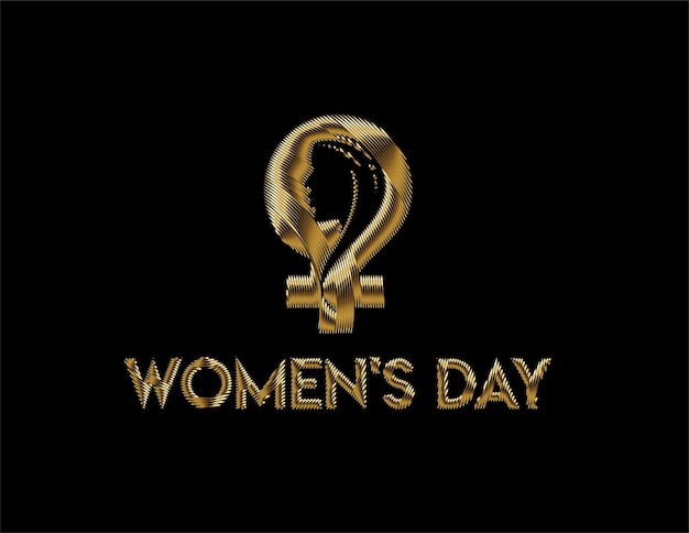 Womens day wenskaart ontwerp.