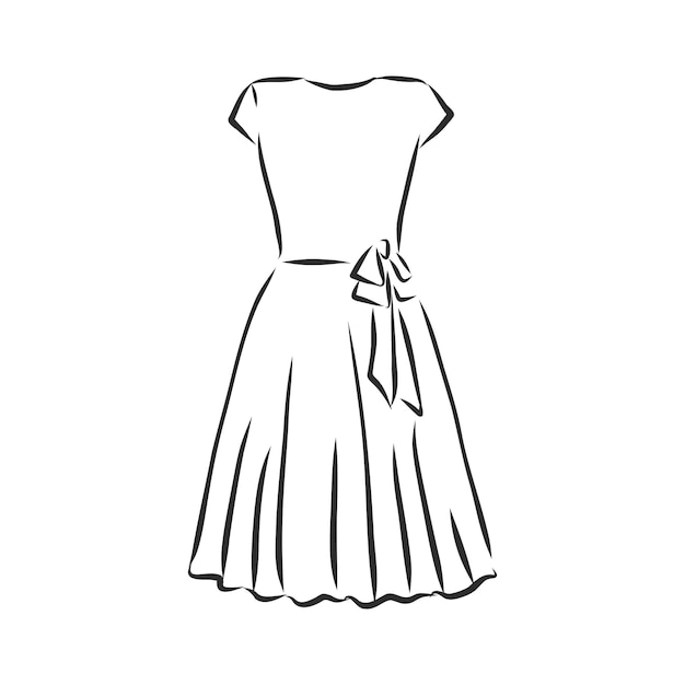 Womens dresses Hand drawn vector illustration