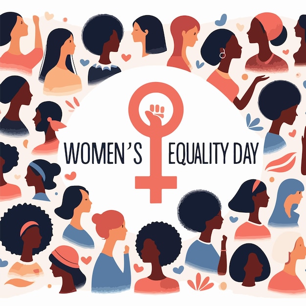 Womens Equality Day flat vector illustration