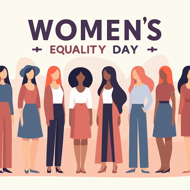 Womens Equality Day flat vector illustration