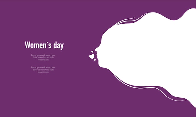 Fondo dell'illustrazione di vettore di giorno di uguaglianza delle donne per l'evento di giorno della donna