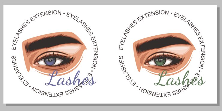 Vector womens eyes with makeup eye makeup closeup beauty salon social media design layout template
