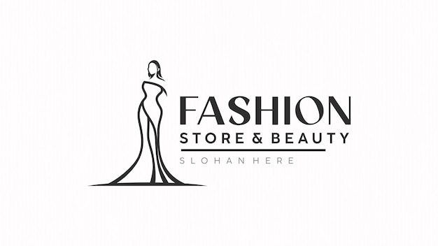 Womens fashion shop business logo illustration