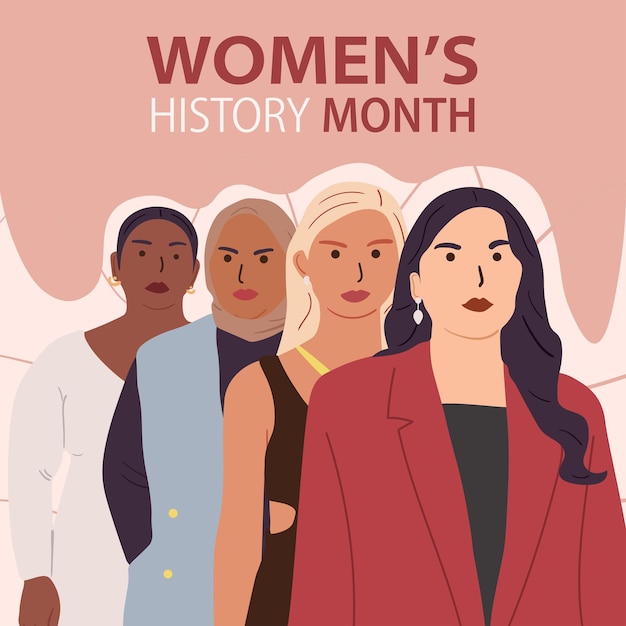 Vector womens history month international day vector