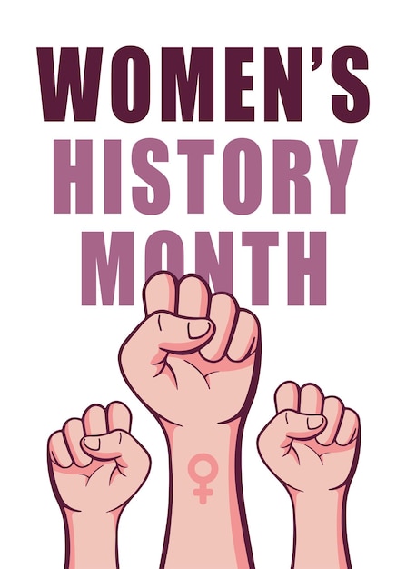 Womens history month vector illustration