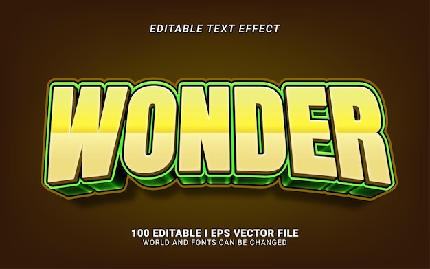 Текстовый эффект в стиле wonder 3d