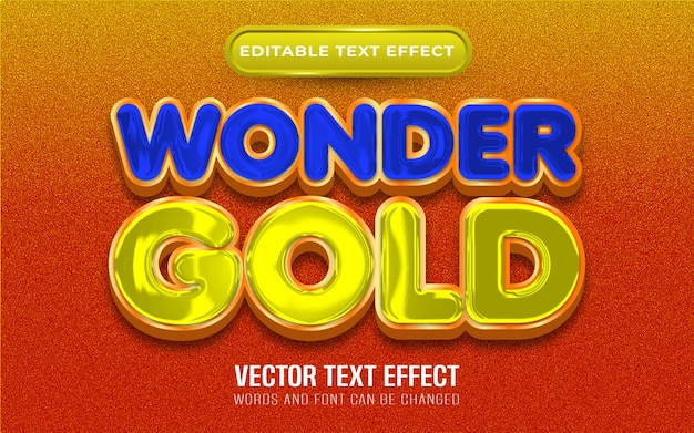 Wonder gold text effect