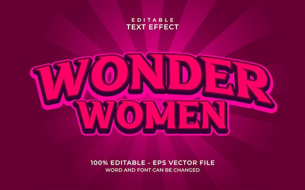 Wonder vrouwen teksteffect