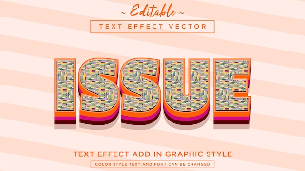 Vettore combinazioni di colori meravigliose stile di modello effetto di testo testo modificabile