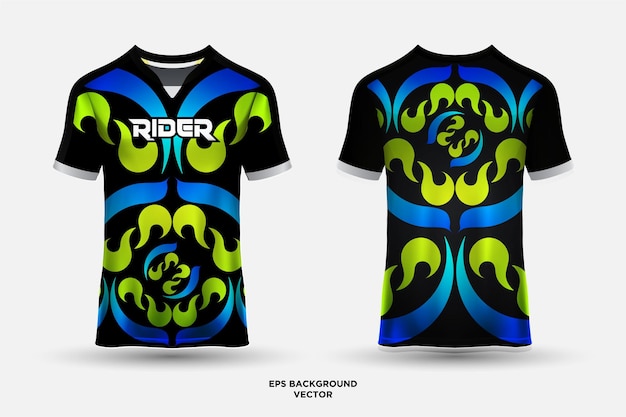 Wonderful jersey design suitable for sports racing soccer gaming and e sports vector