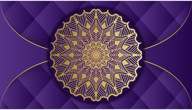 Wonderful mandala style greeting and invitation card. Arabesque style decorative background design.