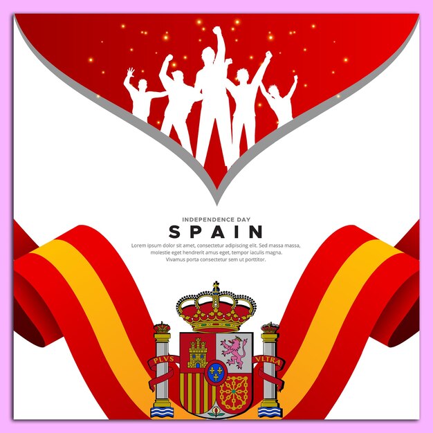 Wonderful Spain independence day design with soldier