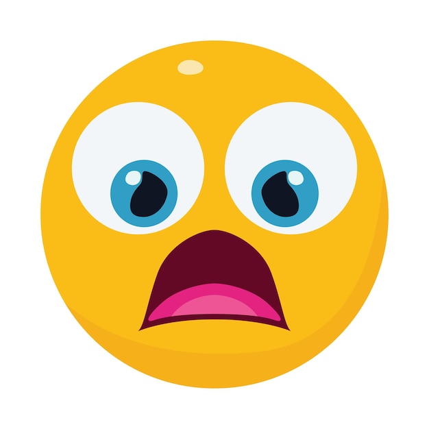 Wondering emoji expression cartoon vector design