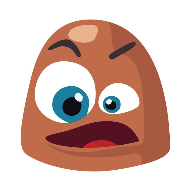 Wondering emoji expression cartoon vector design