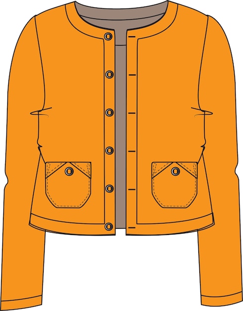 Vector wonton fleece jacket peach caramel