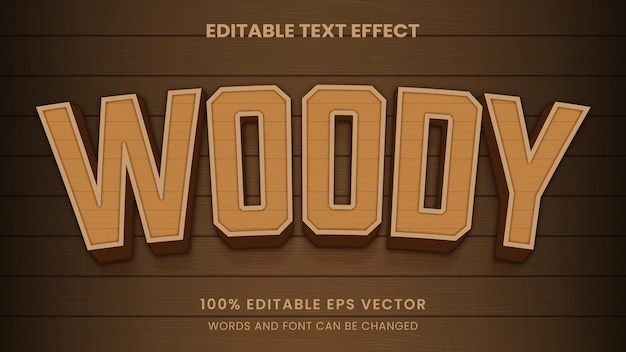 Wood 3d graphic style editable text effect