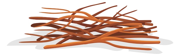 Wood branches pile Cartoon timber sticks icon