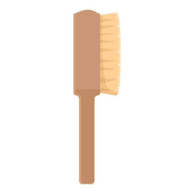 Vector wood brush icon cartoon vector beauty body woman spa