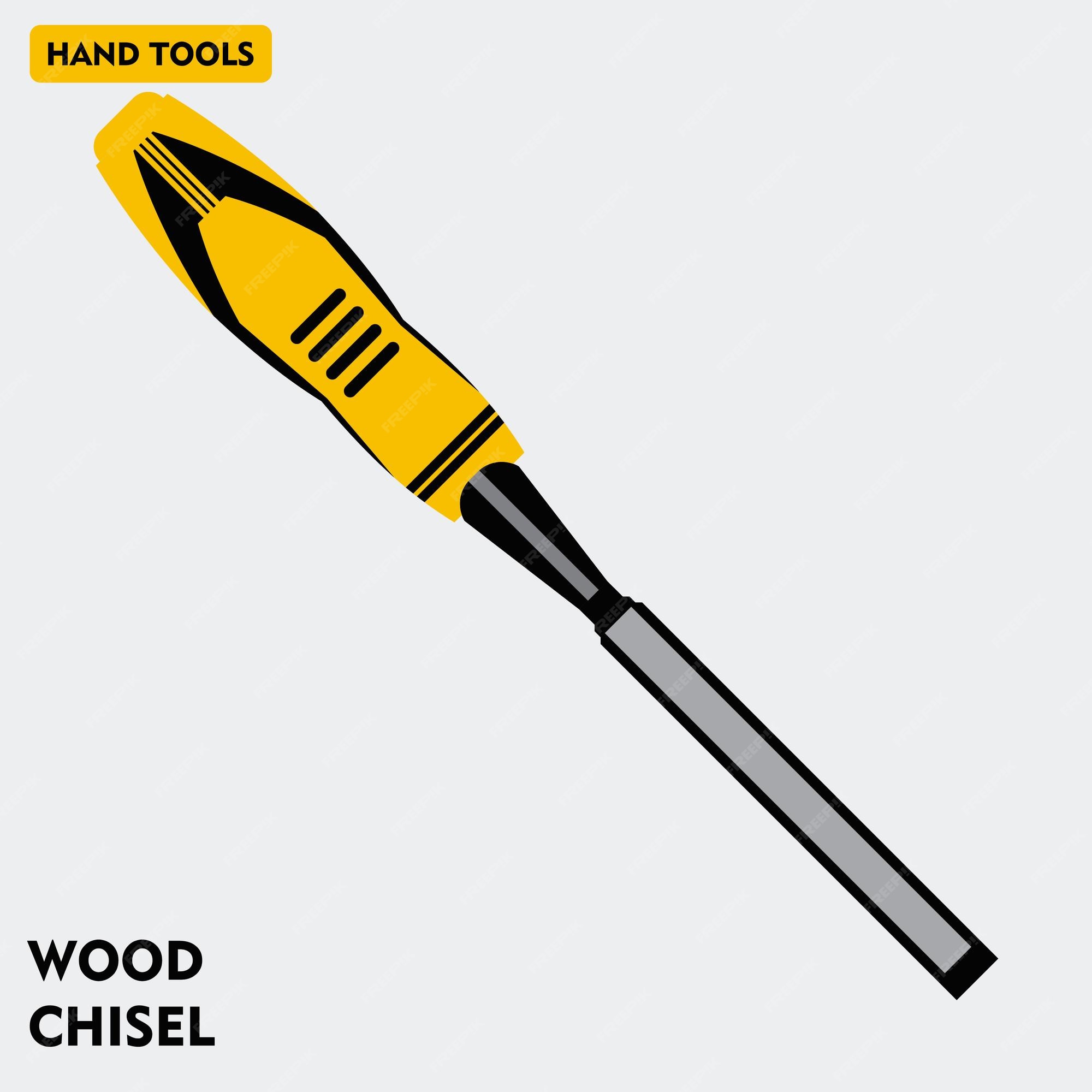 chisel with a wooden handle and a sharp metal blade vector illustration ,  chisel carpenters tool vector image 24704275 Vector Art at Vecteezy