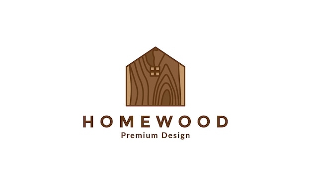 Wood cut home texture logo symbol vector icon illustration design