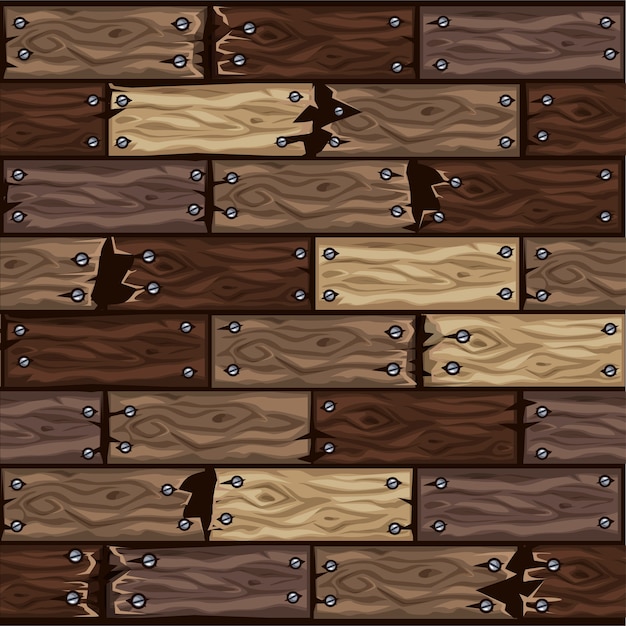 Vector wood dark brown floor tiles pattern. seamless texture wooden parquet board.