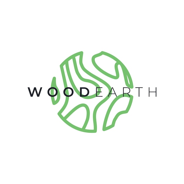 Design del logo in legno e terra