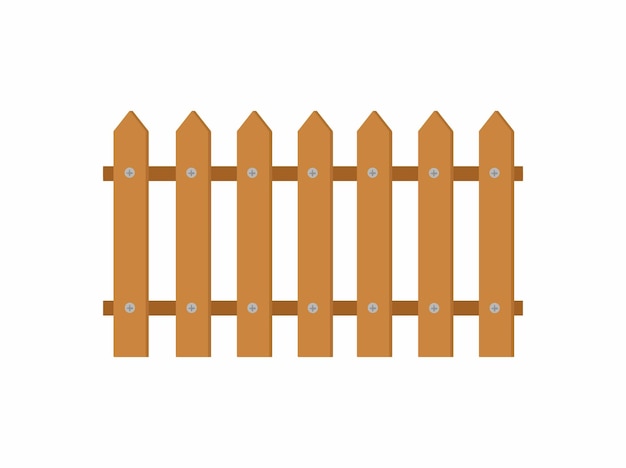 Wood Fence Illustration