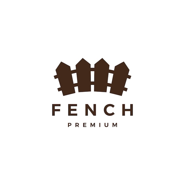 Wood fence logo template