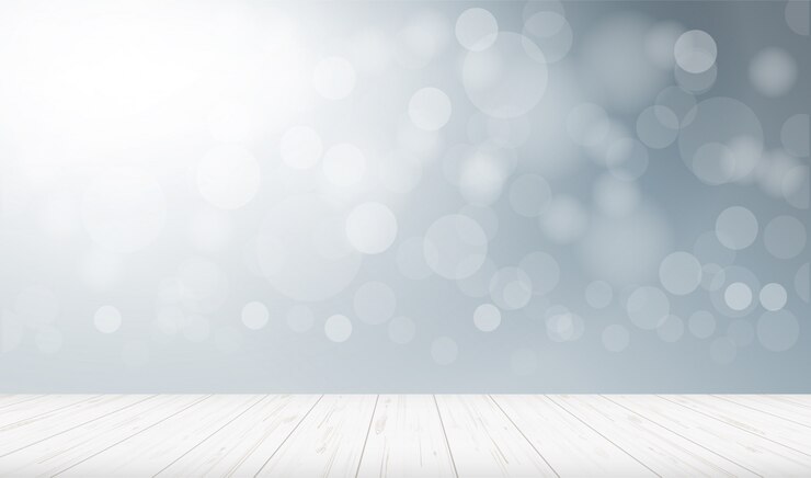 Vector wood floor perspective with light blurred bokeh background.