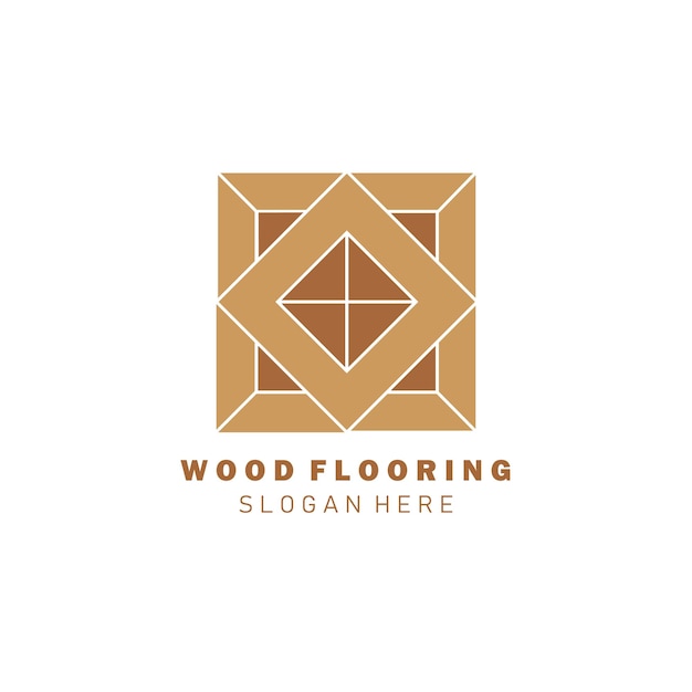 Wood flooring color logo vector illustration template design