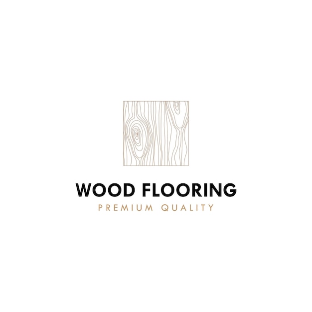 Wood flooring grain logo design concept