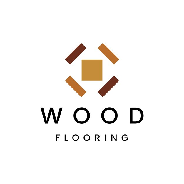 Vector wood flooring logo design