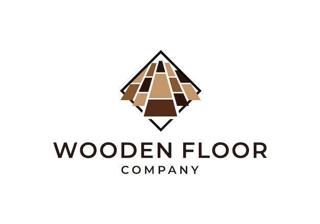 Vector wood flooring parquet hardwood texture logo design