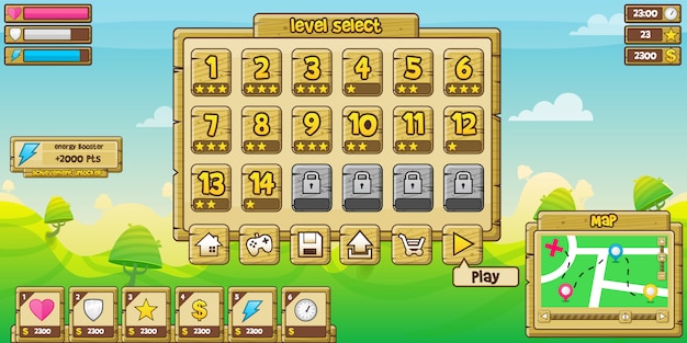 Wood Game interface