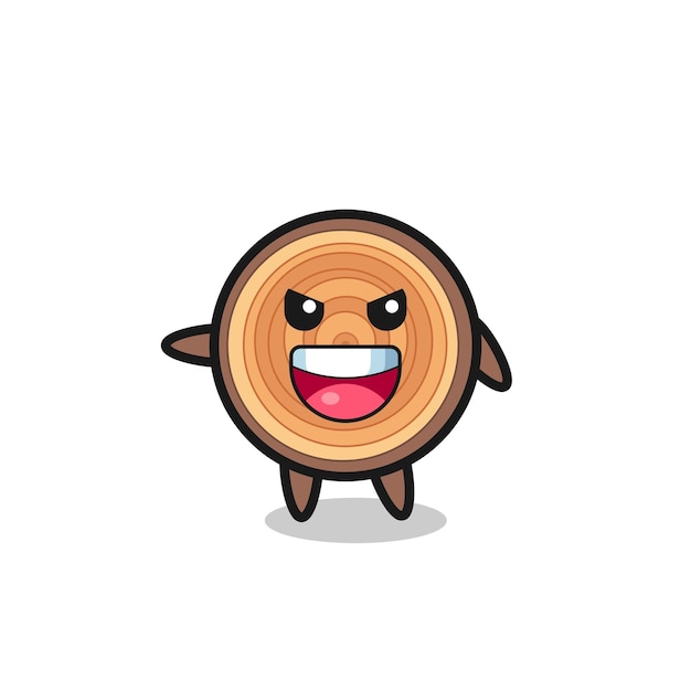 Wood grain cartoon with very excited pose