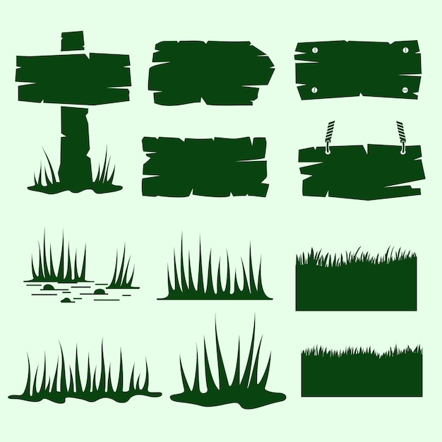 Vector wood and grass halloween