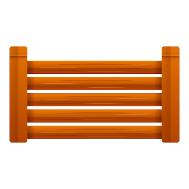 Wood horizontal fence icon cartoon of wood horizontal fence vector icon for web design isolated on white background