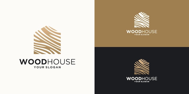 Деревянный дом иллюстрации. Дизайн логотипа дома
