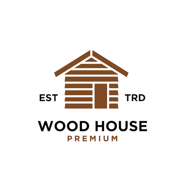 Wood house logo icon design vector illustration