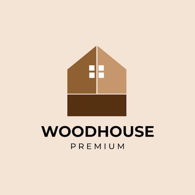 Wood house logo template vector illustration design