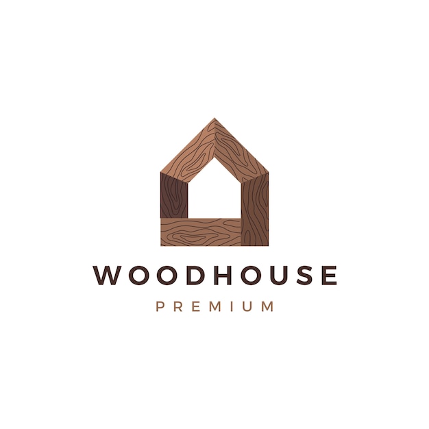 Wood house timber logo