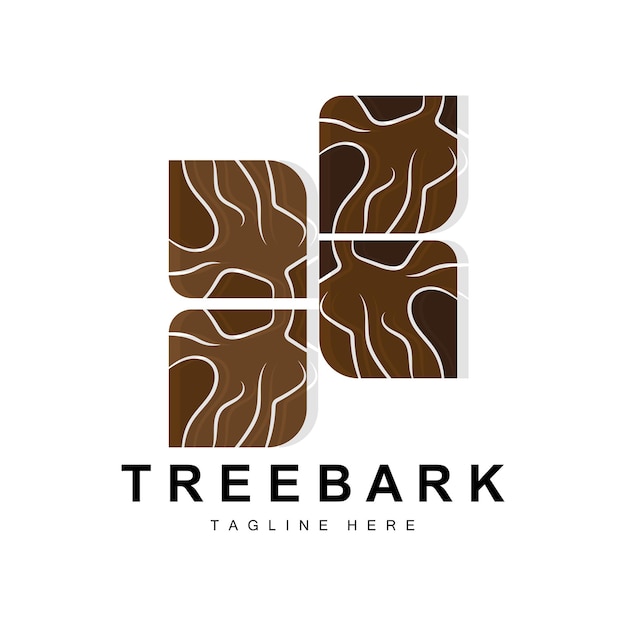 Wood Layer Logo Tree Bark Structure Design Forest Template Vector